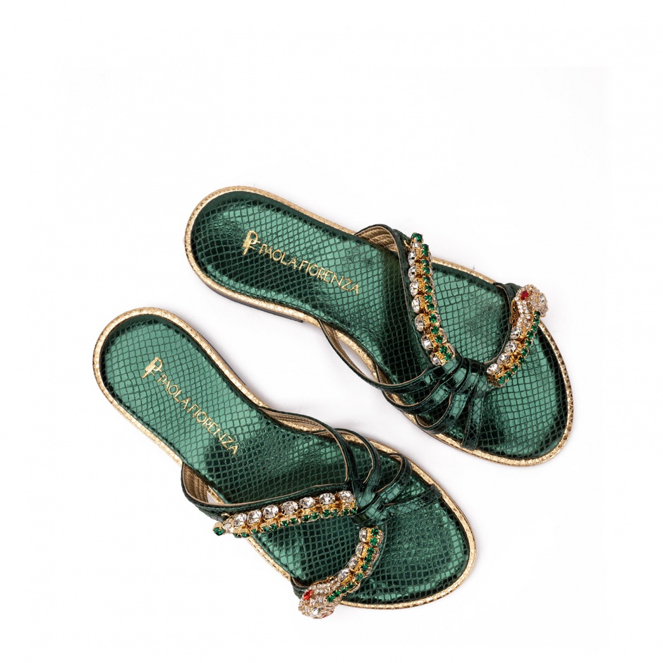 PAOLA FIORENZA Papuci damă verzi - vezi 3