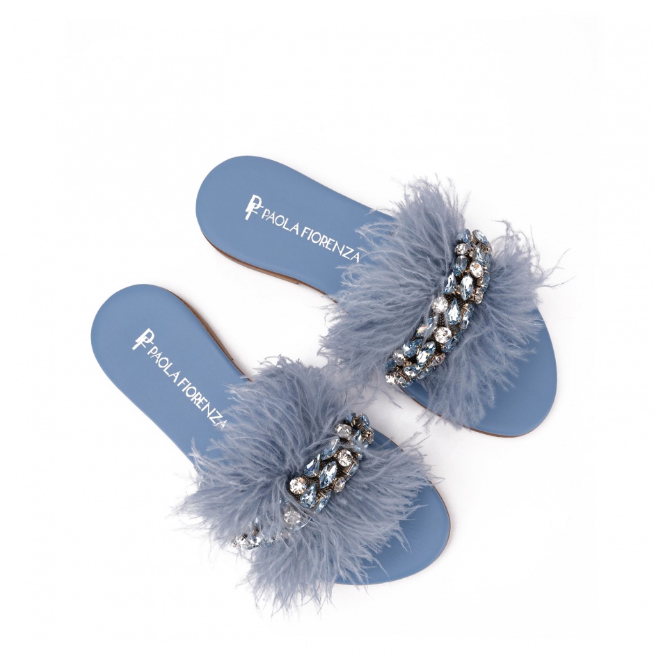 PAOLA FIORENZA Papuci damă bleumarin - vezi 3