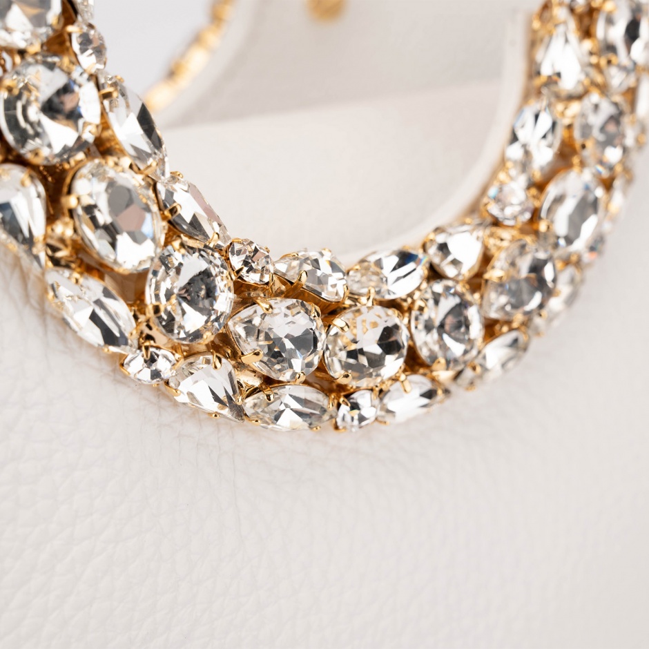 PAOLA FIORENZA Geantă damă albă cu cristale - vezi 3