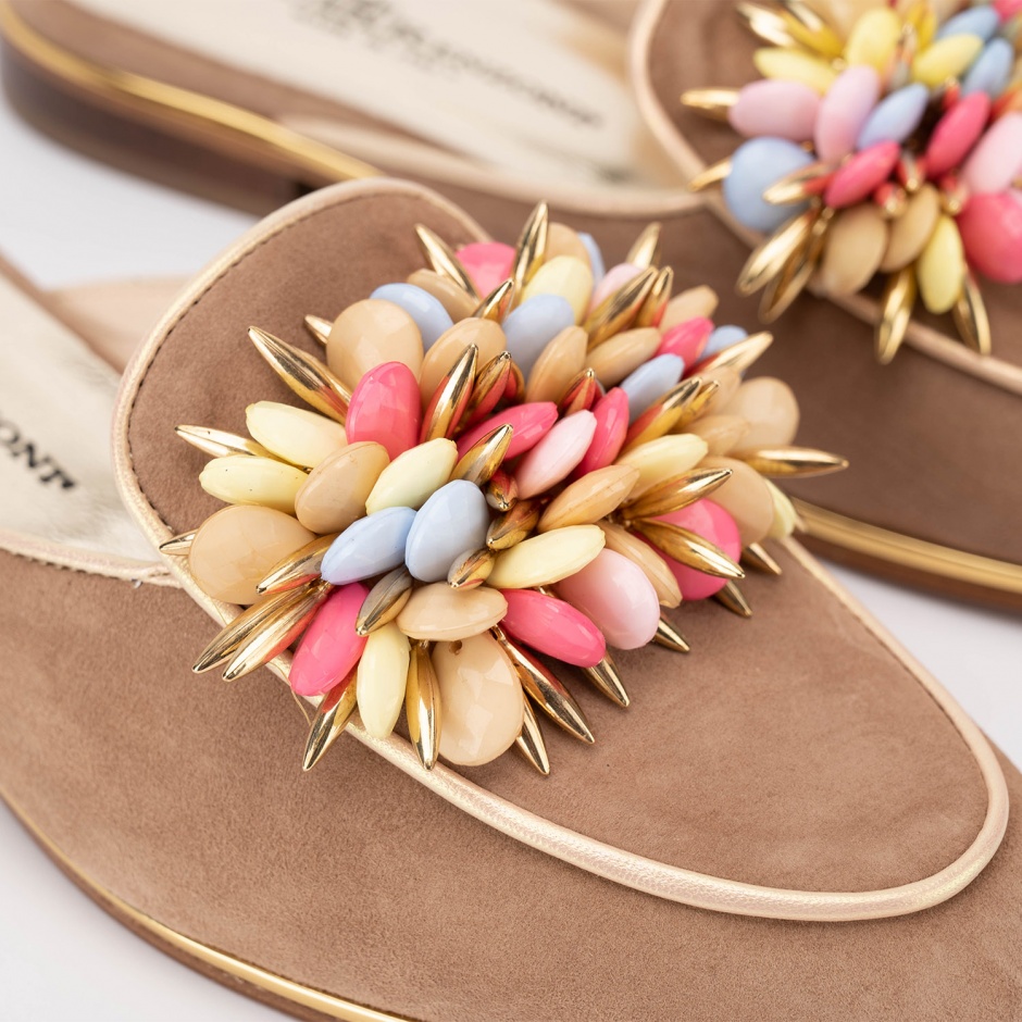 RENZONI Papuci damă din velur - vezi 4