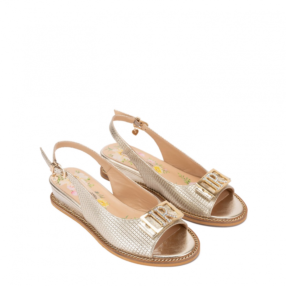 RENZONI Sandale damă aurii cu platformă - vezi 2