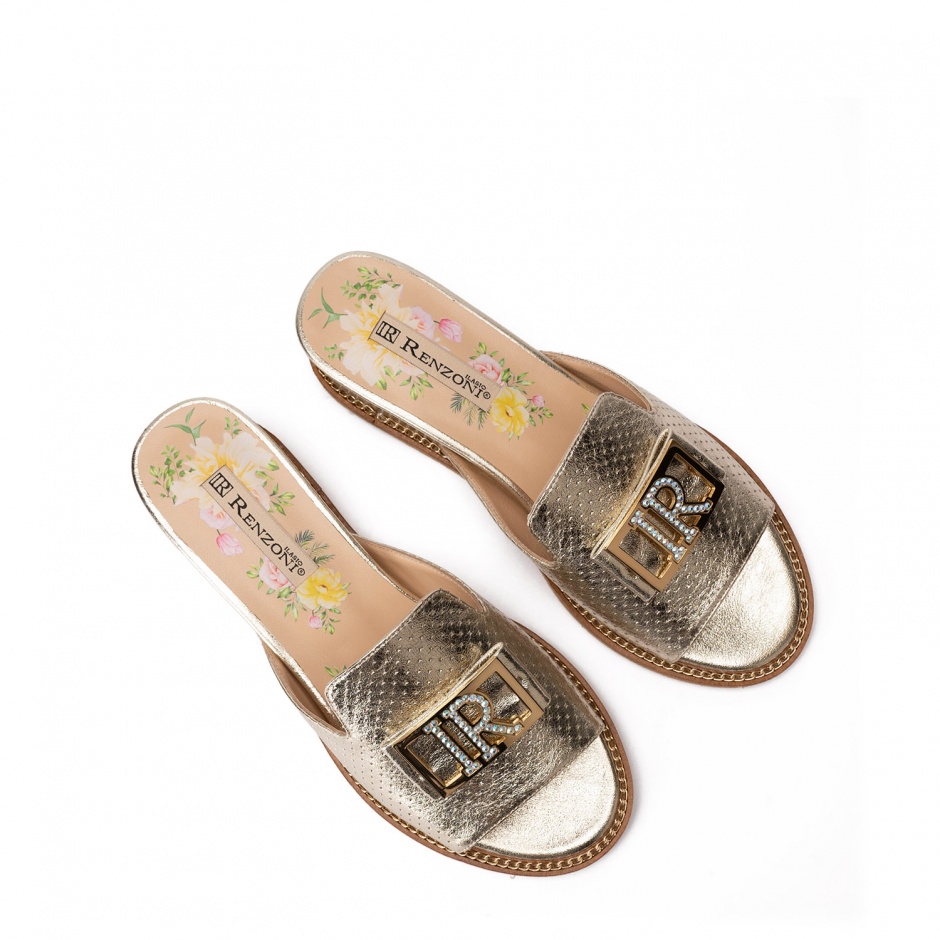 RENZONI Papuci damă aurii - vezi 4
