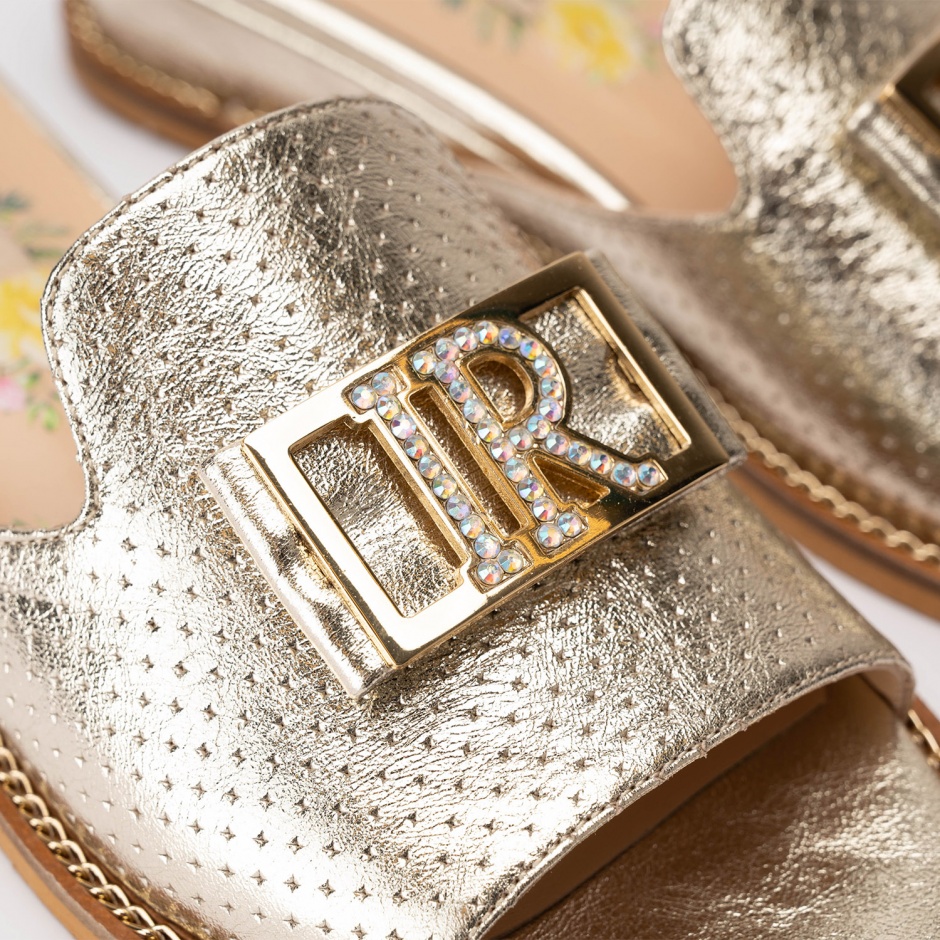 RENZONI Papuci damă aurii - vezi 3