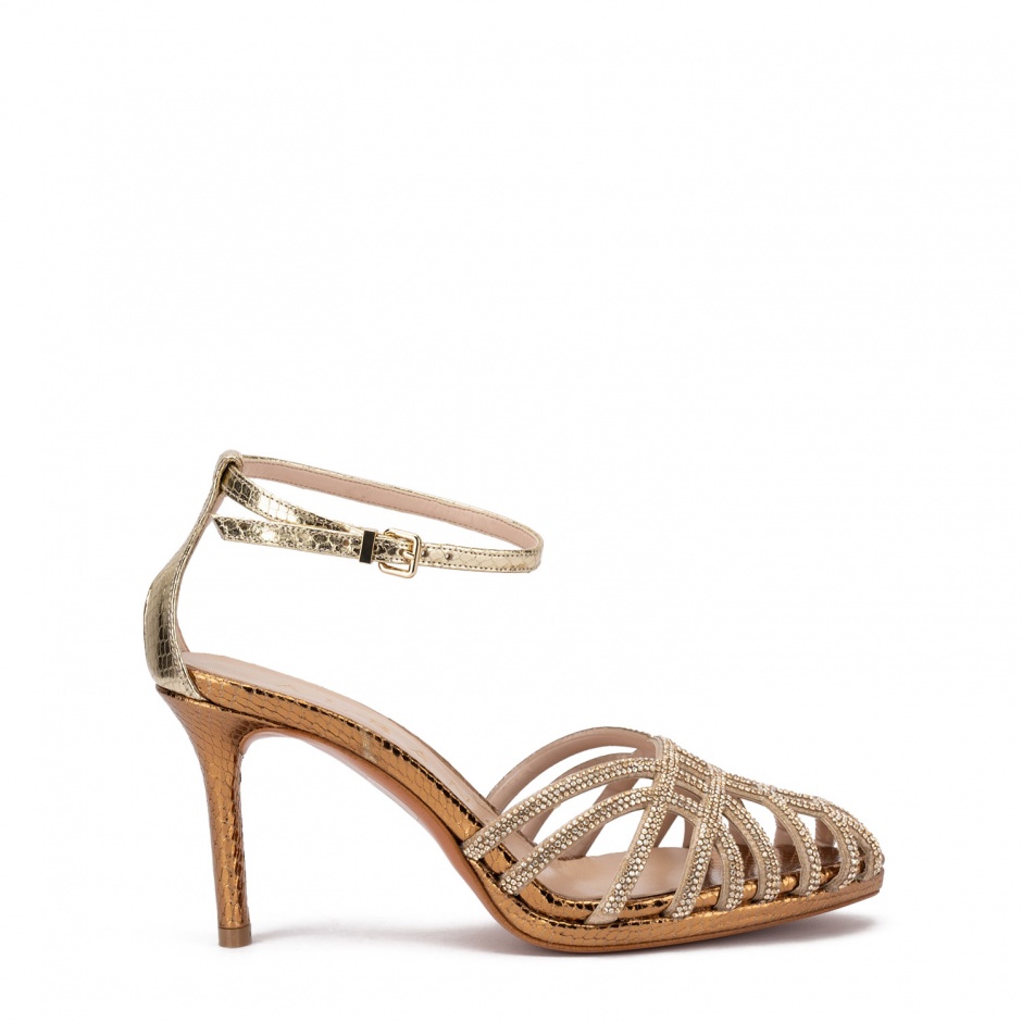Albano Sandale damă aurii cu pietre - vezi 1