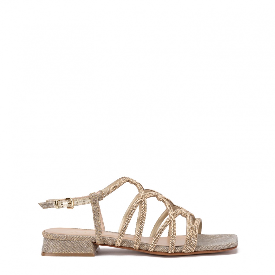 Albano Sandale damă aurii cu cristale - vezi 1
