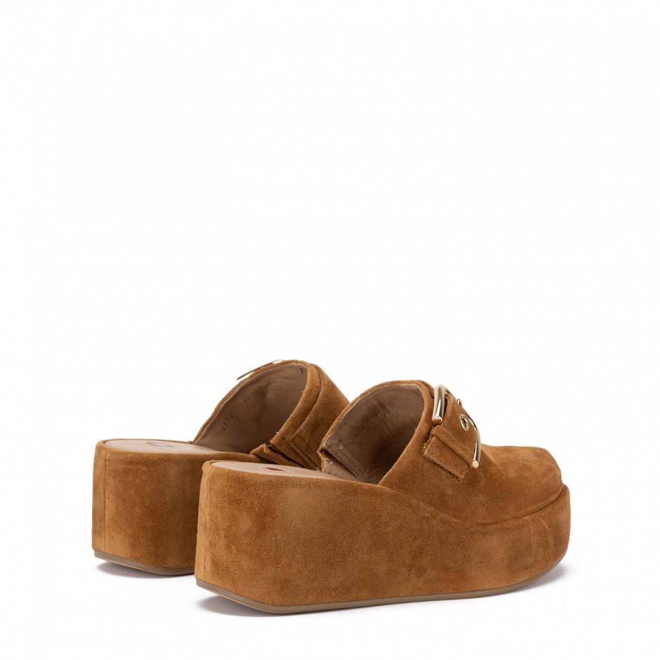 HÖGL Papuci damă maro cu platformă - vezi 4