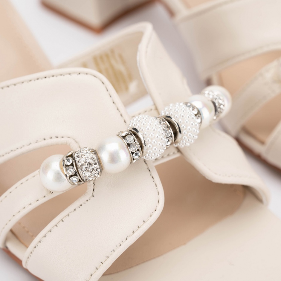 TOSCA BLU Papuci damă bej cu toc Matilde - vezi 3