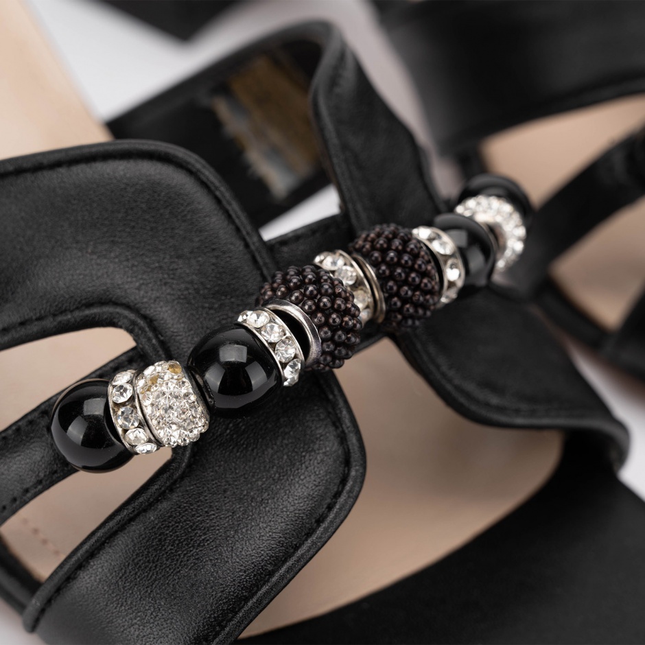 TOSCA BLU Papuci damă negri cu toc Matilde - vezi 4