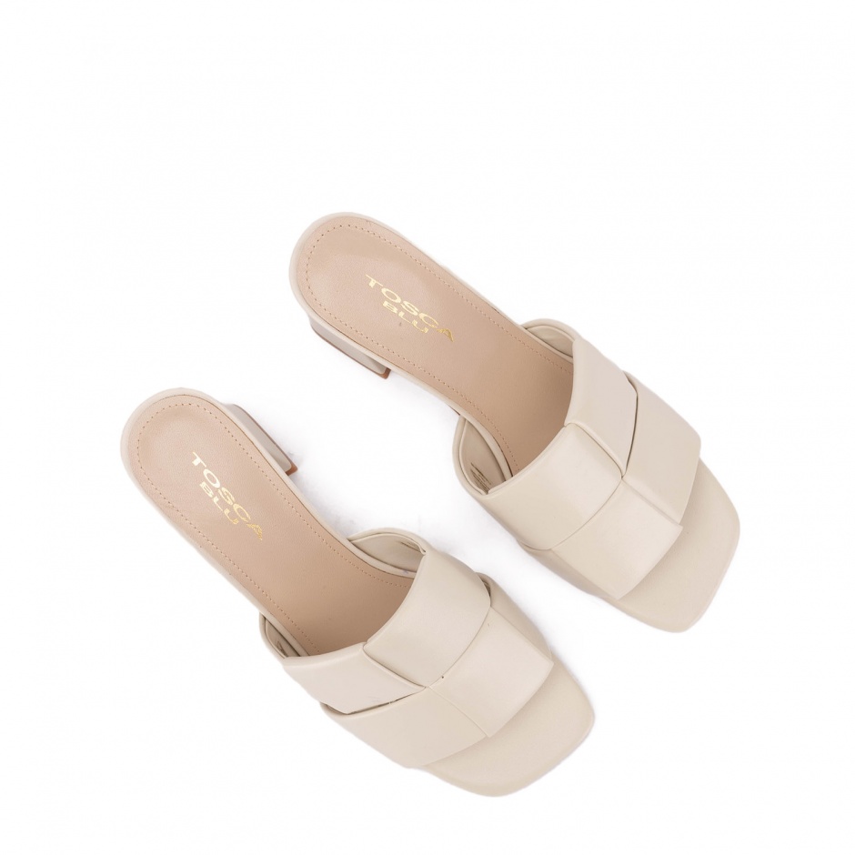 TOSCA BLU Papuci damă bej cu toc Malindi - vezi 3