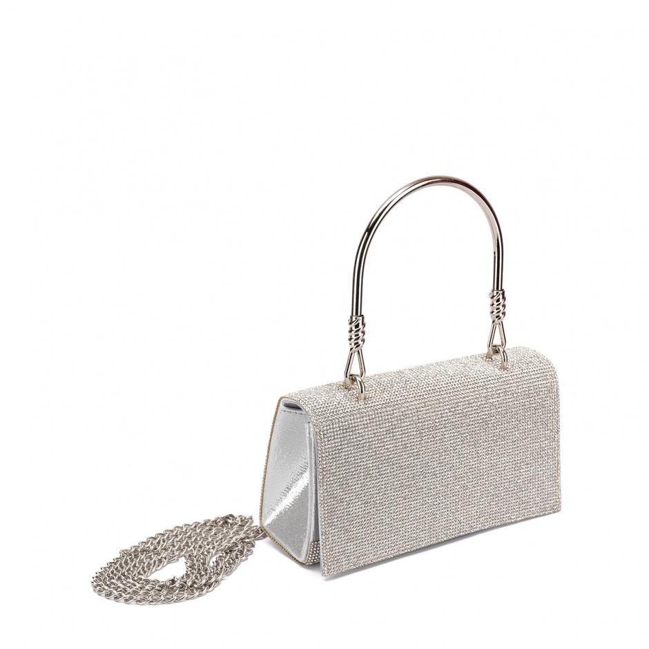 Albano Geantă damă argintie cu pietre - vezi 2
