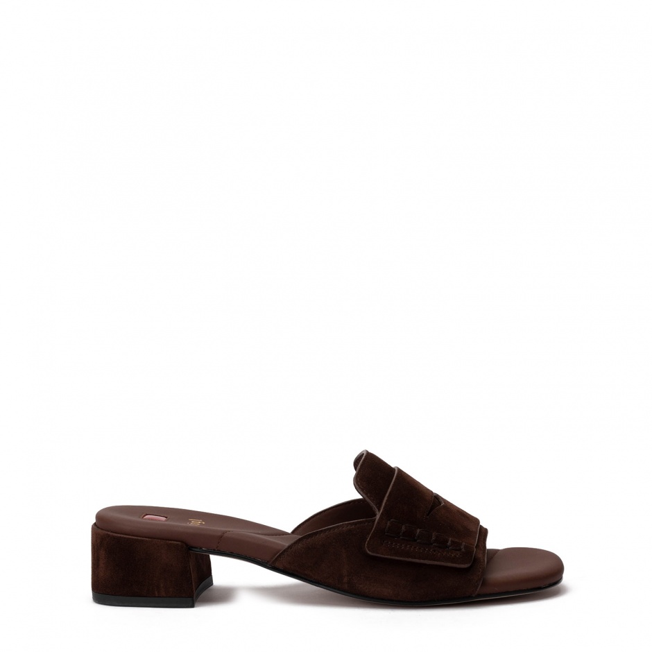 HÖGL Papuci damă maro închis cu toc - vezi 1