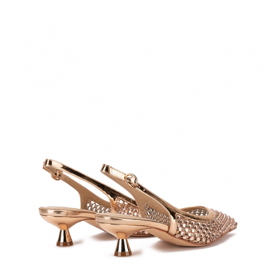 Alma En Pena Pantofi damă aurii roz cu cristale - vezi 5