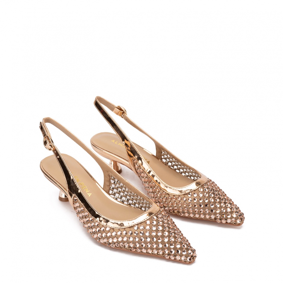 Alma En Pena Pantofi damă aurii roz cu cristale - vezi 2