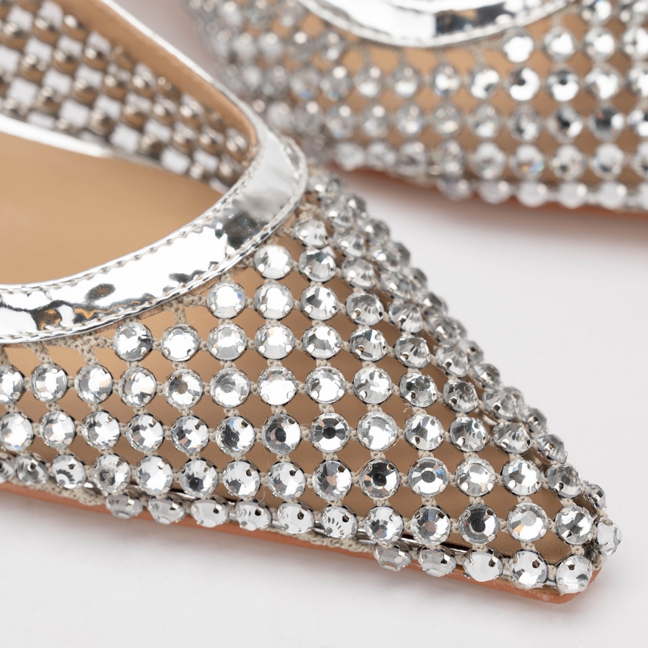 Alma En Pena Pantofi damă argintii cu cristale - vezi 4 - Pepina.ro Alma En Pena Pantofi damă argintii cu cristale - vezi 4