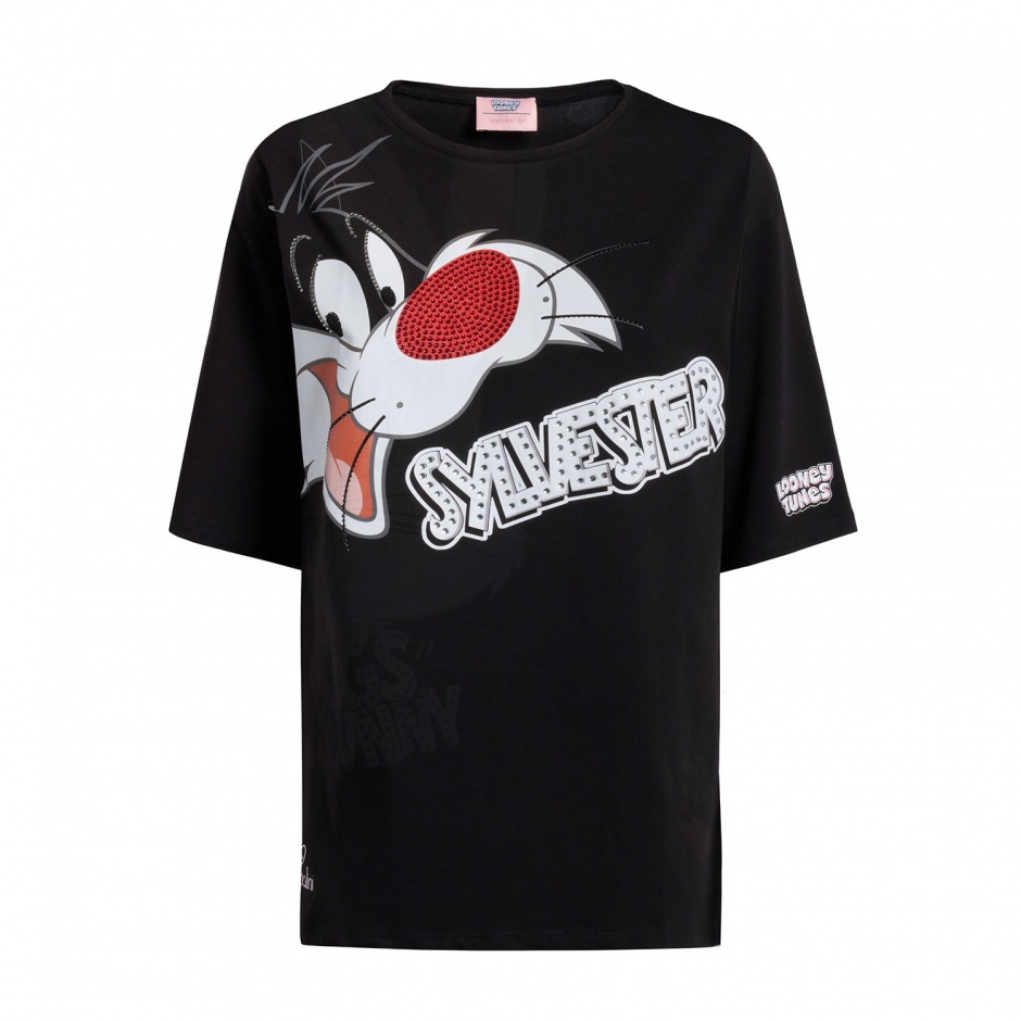 Braccialini Trucou negru damă T-shirt lt - vezi 1