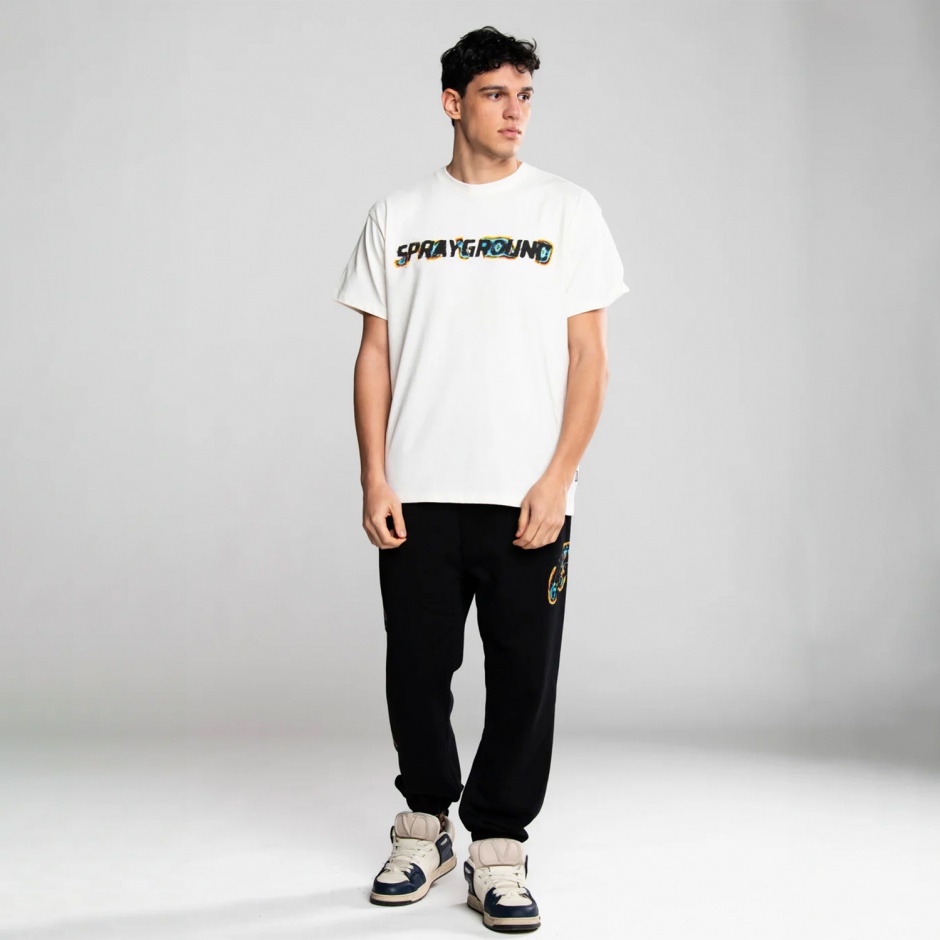 SPRAYGROUND Tricou bumbac bărbăți alb OXIDIZED SHARK - vezi 1