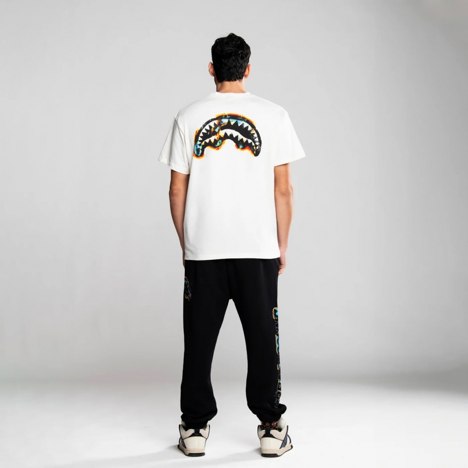 SPRAYGROUND Tricou bumbac bărbăți alb OXIDIZED SHARK - vezi 2