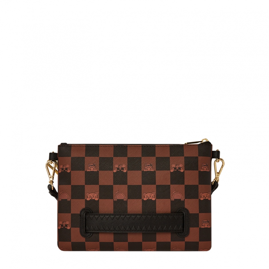SPRAYGROUND Geantă umăr PEEKING CHARACTER CHECK POUCHETTE - vezi 3