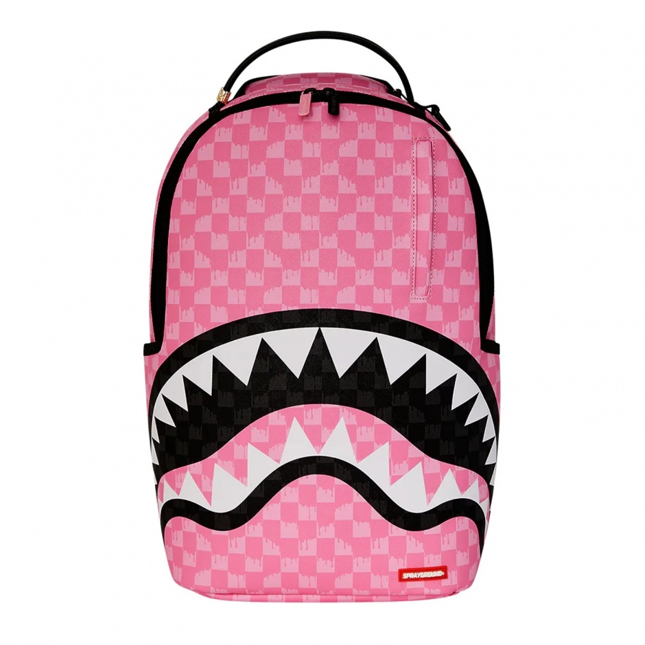 SPRAYGROUND Rucsac PINK AND BLACK DRIP CHECK - vezi 1