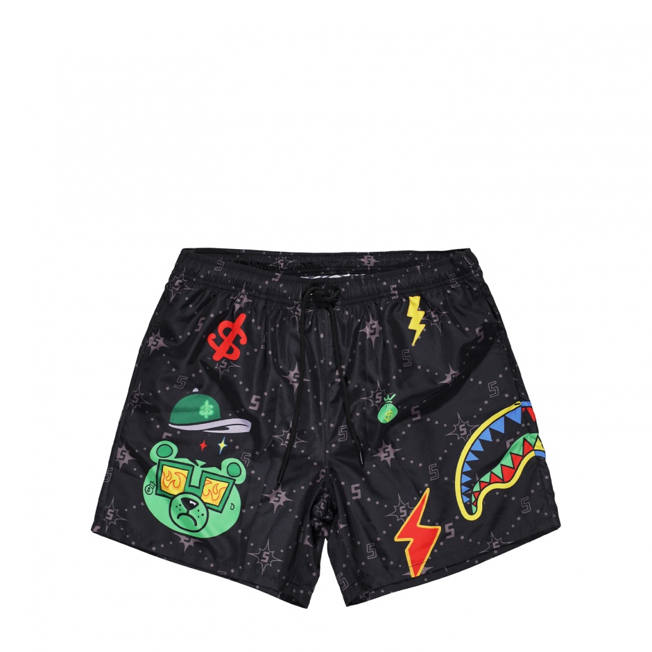 SPRAYGROUND Pantaloni baie tip șort bărbați MONEY BEAR CUT SEW - vezi 1