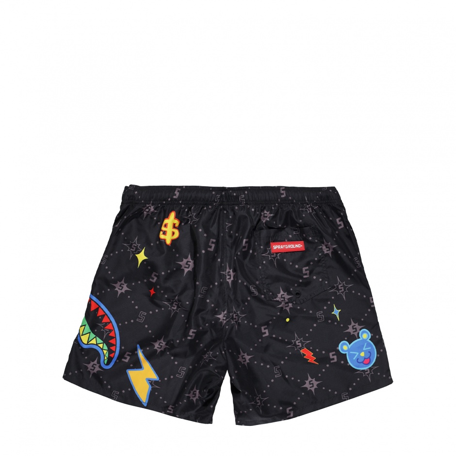 SPRAYGROUND Pantaloni baie tip șort bărbați MONEY BEAR CUT SEW - vezi 2