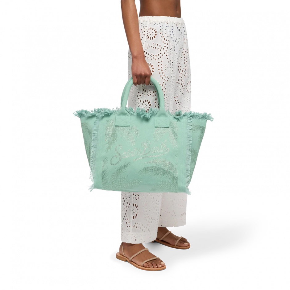 SAINT BARTH Geantă de plajă verde - vezi 3