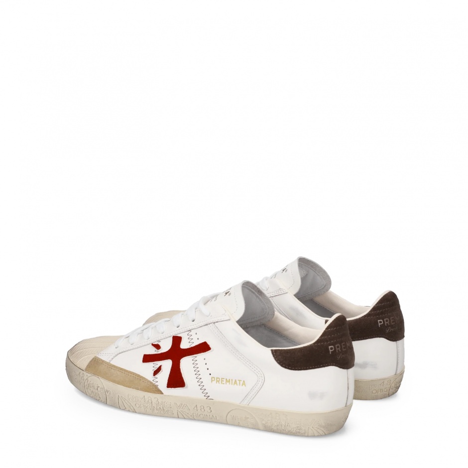 Premiata Sneakers bărbați albi STEVEN - vezi 3 - Pepina.ro Premiata Sneakers bărbați albi STEVEN - vezi 3