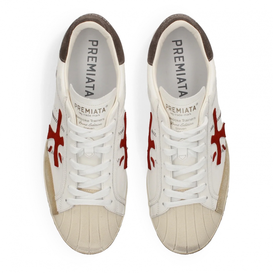 Premiata Sneakers bărbați albi STEVEN - vezi 4 - Pepina.ro Premiata Sneakers bărbați albi STEVEN - vezi 4