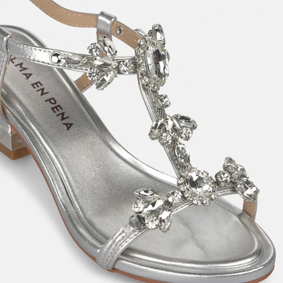 ALMA EN PENA Sandale damă argintii - vezi 4