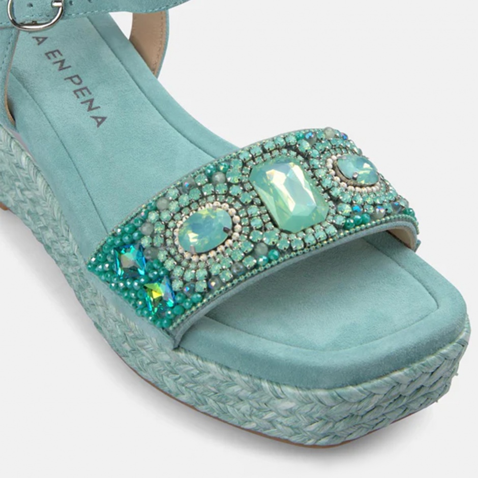 Alma En Pena Sandale damă albaștri cu strasuri - vezi 4