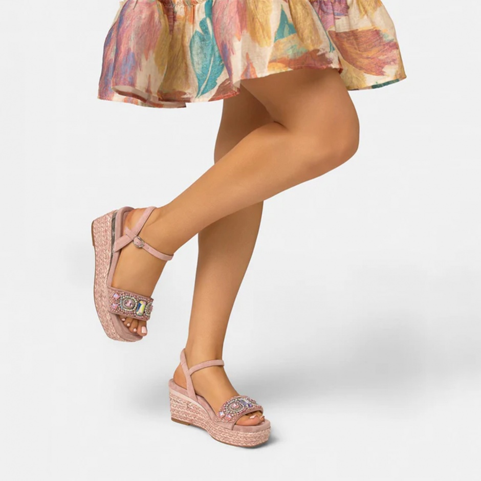 Alma En Pena Sandale damă roz cu strasuri - vezi 5