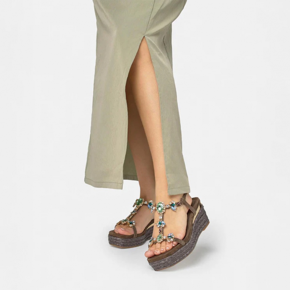 Alma En Pena Sandale damă maro cu platformă - vezi 5