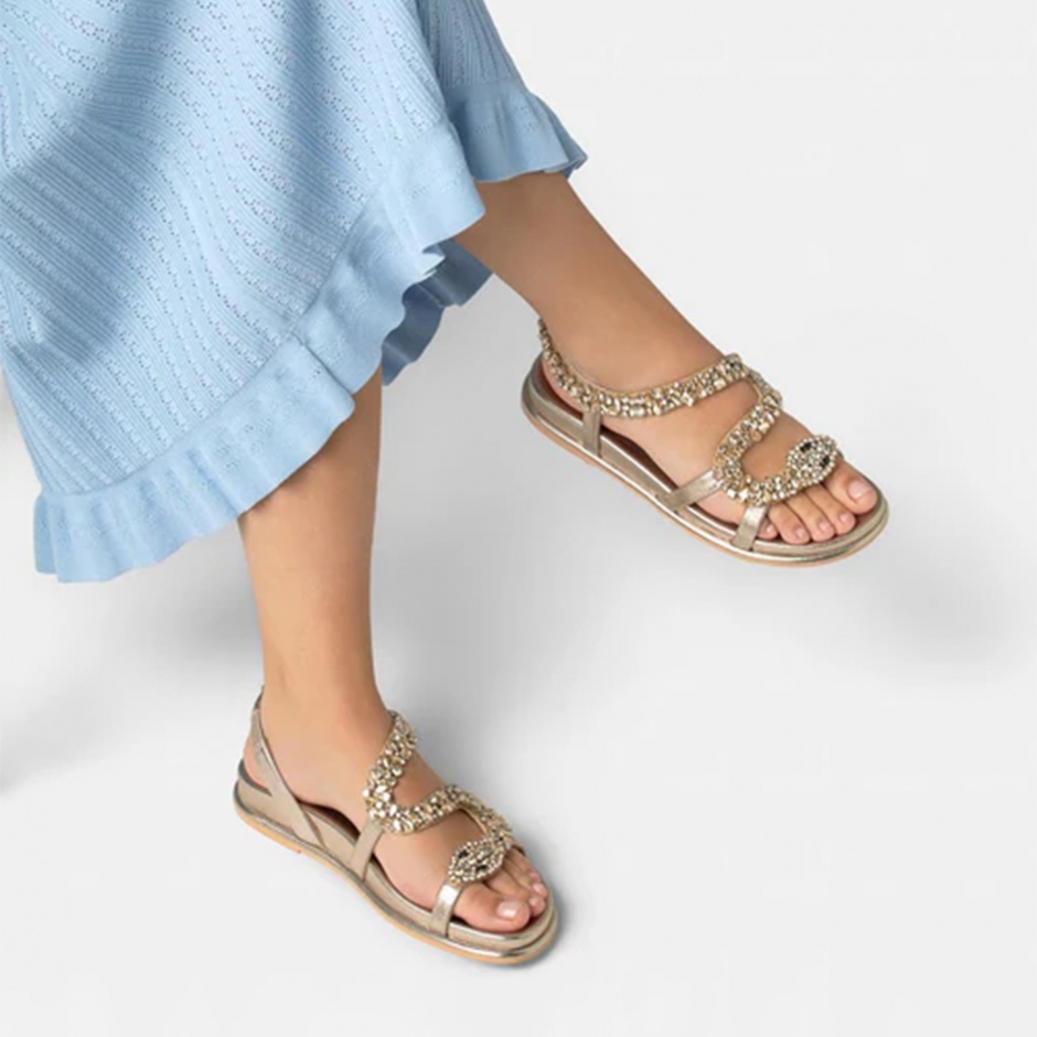 ALMA EN PENA Sandale damă aurii - vezi 5