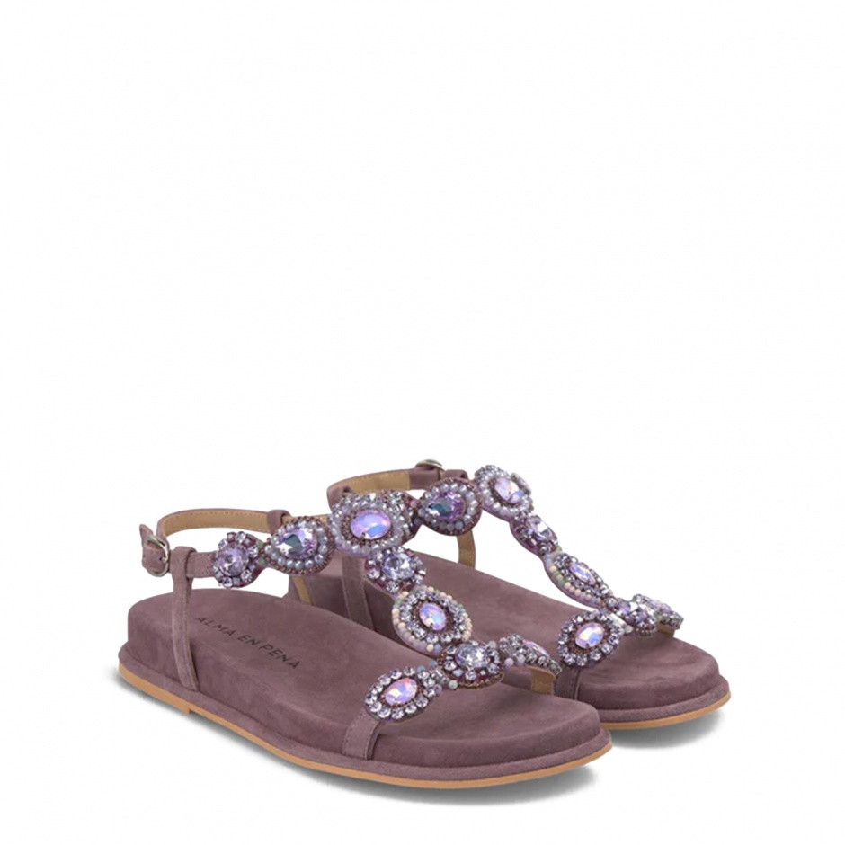 Alma En Pena Sandale damă mov cu cristale - vezi 2 - Pepina.ro Alma En Pena Sandale damă mov cu cristale - vezi 2