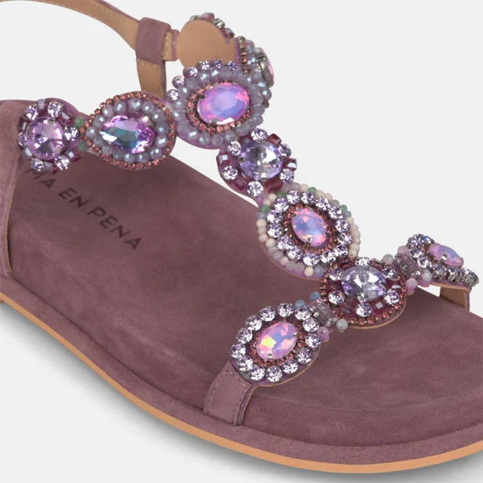 Alma En Pena Sandale damă mov cu cristale - vezi 5 - Pepina.ro Alma En Pena Sandale damă mov cu cristale - vezi 5