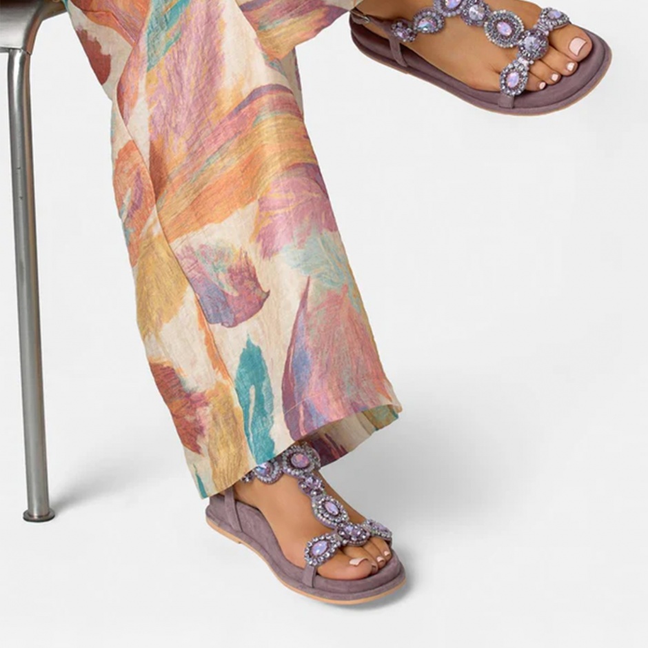 Alma En Pena Sandale damă mov cu cristale - vezi 4 - Pepina.ro Alma En Pena Sandale damă mov cu cristale - vezi 4