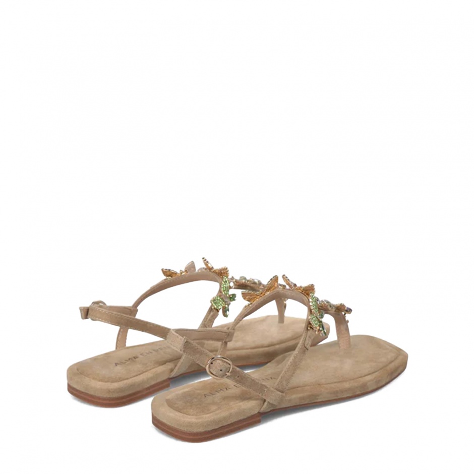 ALMA EN PENA Sandale damă bej cu fluturi - vezi 3
