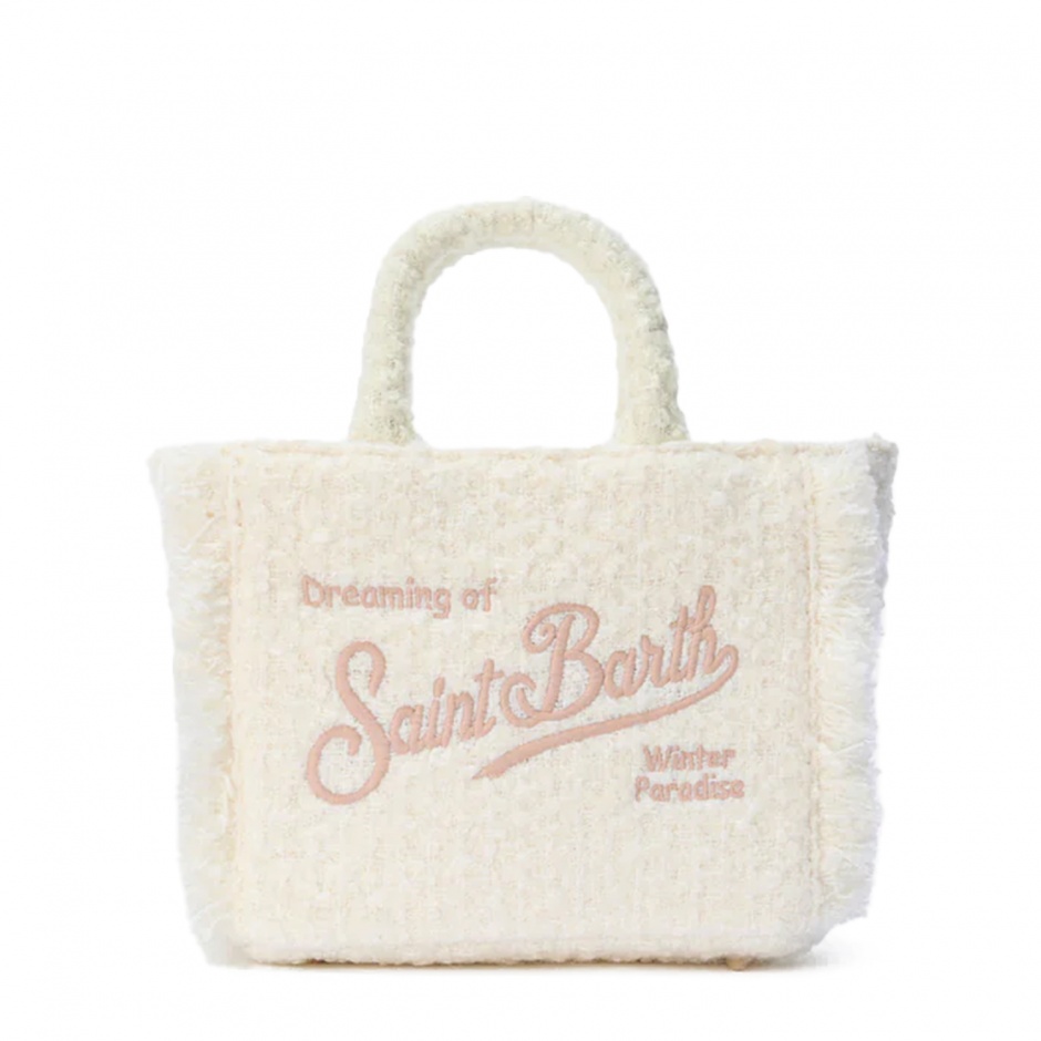 SAINT BARTH Geantă damă albă Vanity Tweed - vezi 1 - Pepina.ro SAINT BARTH Geantă damă albă Vanity Tweed - vezi 1