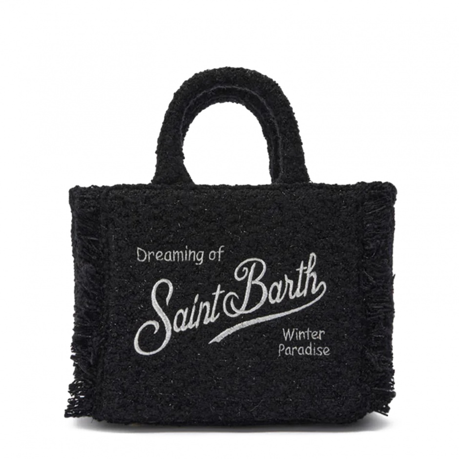 SAINT BARTH Geantă damă neagră Vanity Tweed - vezi 1 - Pepina.ro SAINT BARTH Geantă damă neagră Vanity Tweed - vezi 1