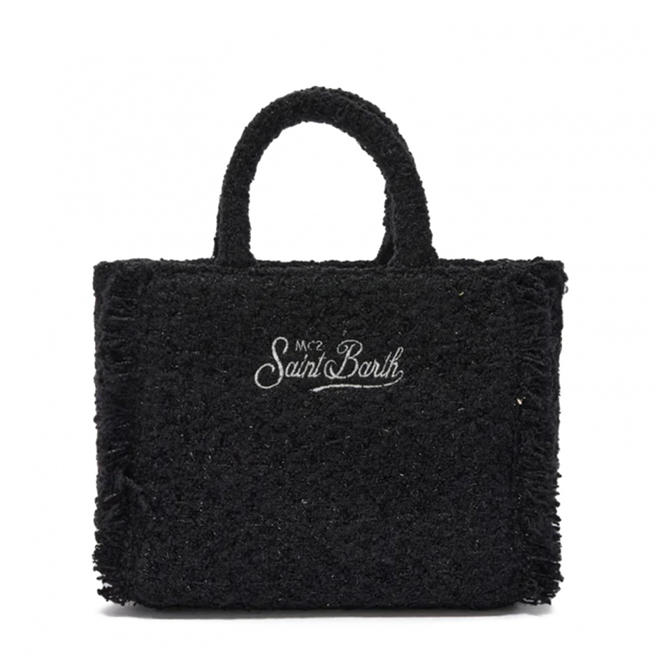 SAINT BARTH Geantă damă neagră Vanity Tweed - vezi 3 - Pepina.ro SAINT BARTH Geantă damă neagră Vanity Tweed - vezi 3