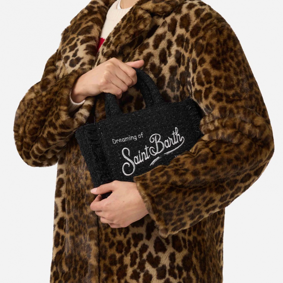 SAINT BARTH Geantă damă neagră Vanity Tweed - vezi 4 - Pepina.ro SAINT BARTH Geantă damă neagră Vanity Tweed - vezi 4