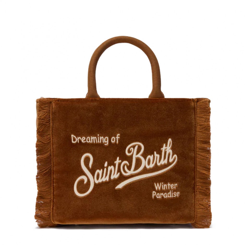 SAINT BARTH Geantă damă maro Vanity Tweed - vezi 1 - Pepina.ro SAINT BARTH Geantă damă maro Vanity Tweed - vezi 1