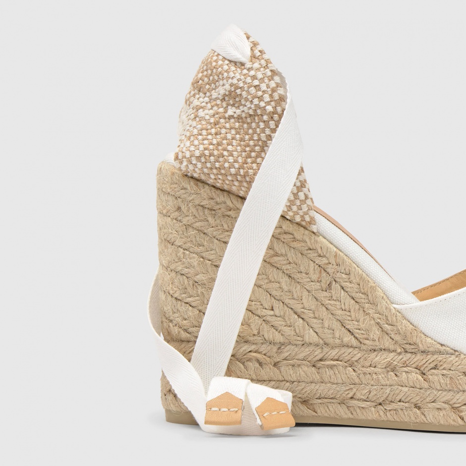 Castaner Espadrile damă albe cu platformă - vezi 4
