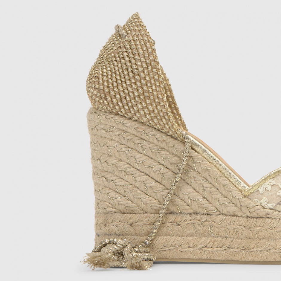 Castaner Espadrile damă bej cu broderie - vezi 4