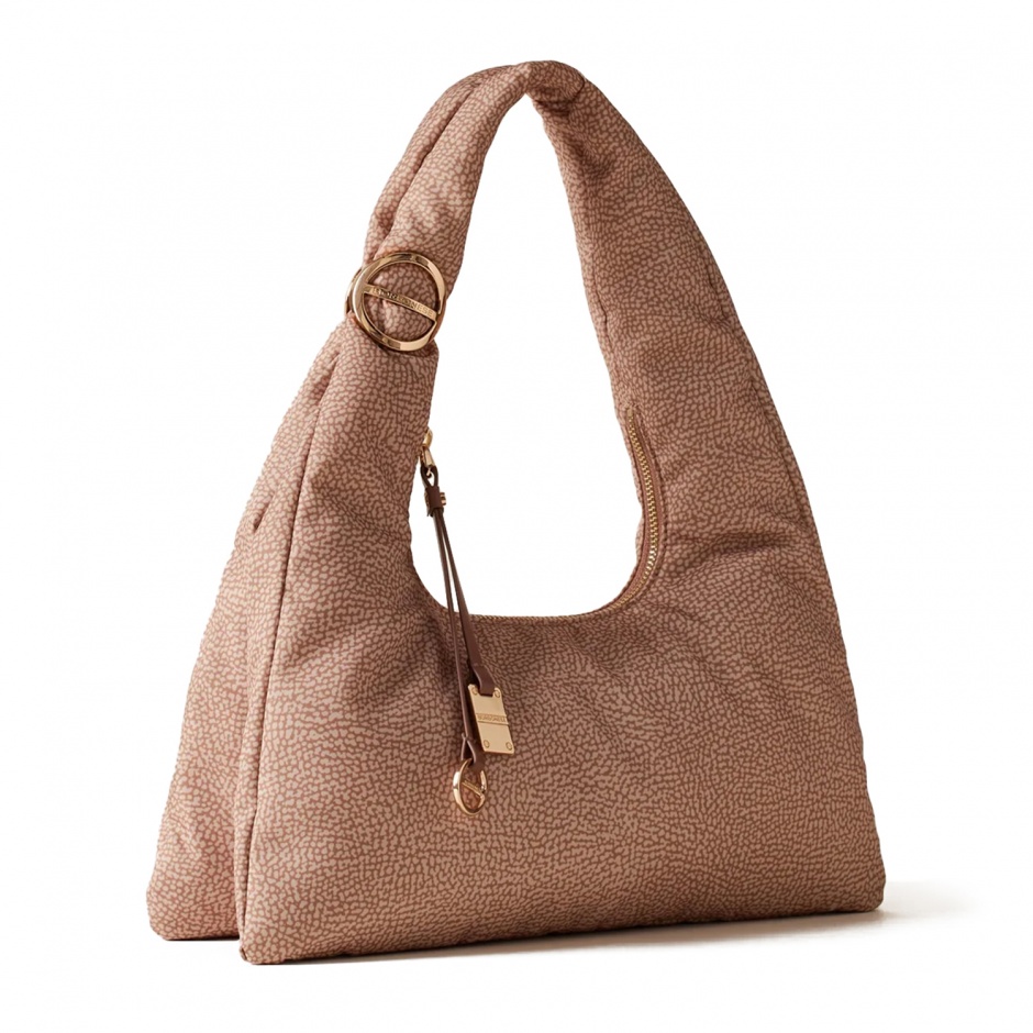 BORBONESE Geantă hobo damă bej TWINNIE - vezi 2