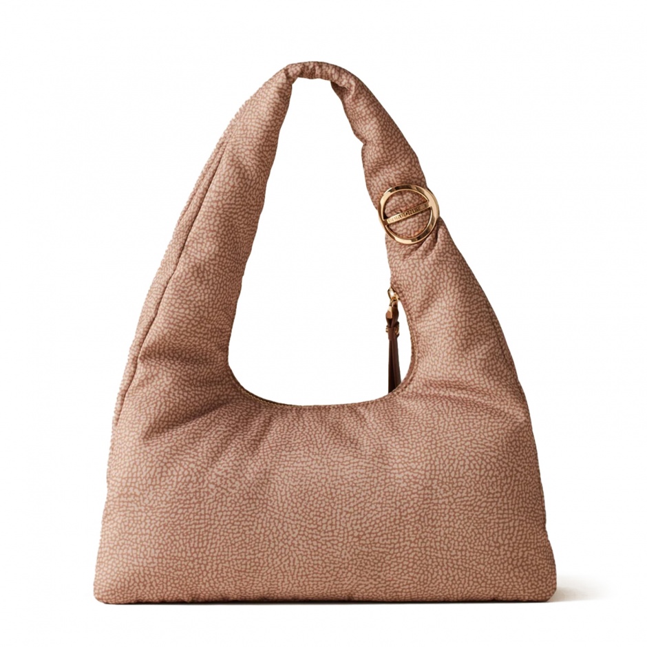 BORBONESE Geantă hobo damă bej TWINNIE - vezi 3