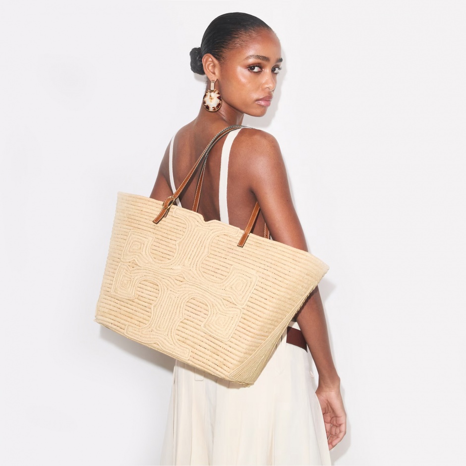 TORY BURCH Geantă damă rafia Ella - vezi 4