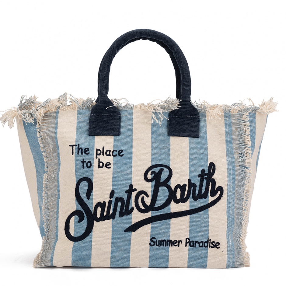 SAINT BARTH Geantă plajă în dungi Vanity - vezi 1