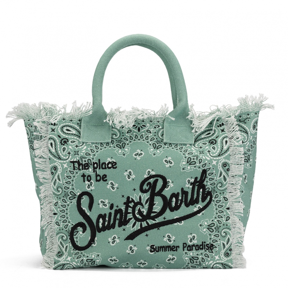 SAINT BARTH Geantă plajă verde Vanity - vezi 1