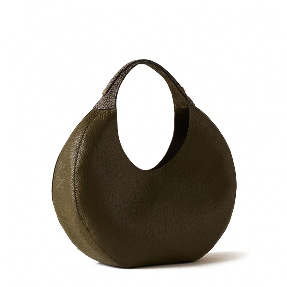 BORBONESE Geantă damă verde Full Moon Hobo Bag - vezi 2